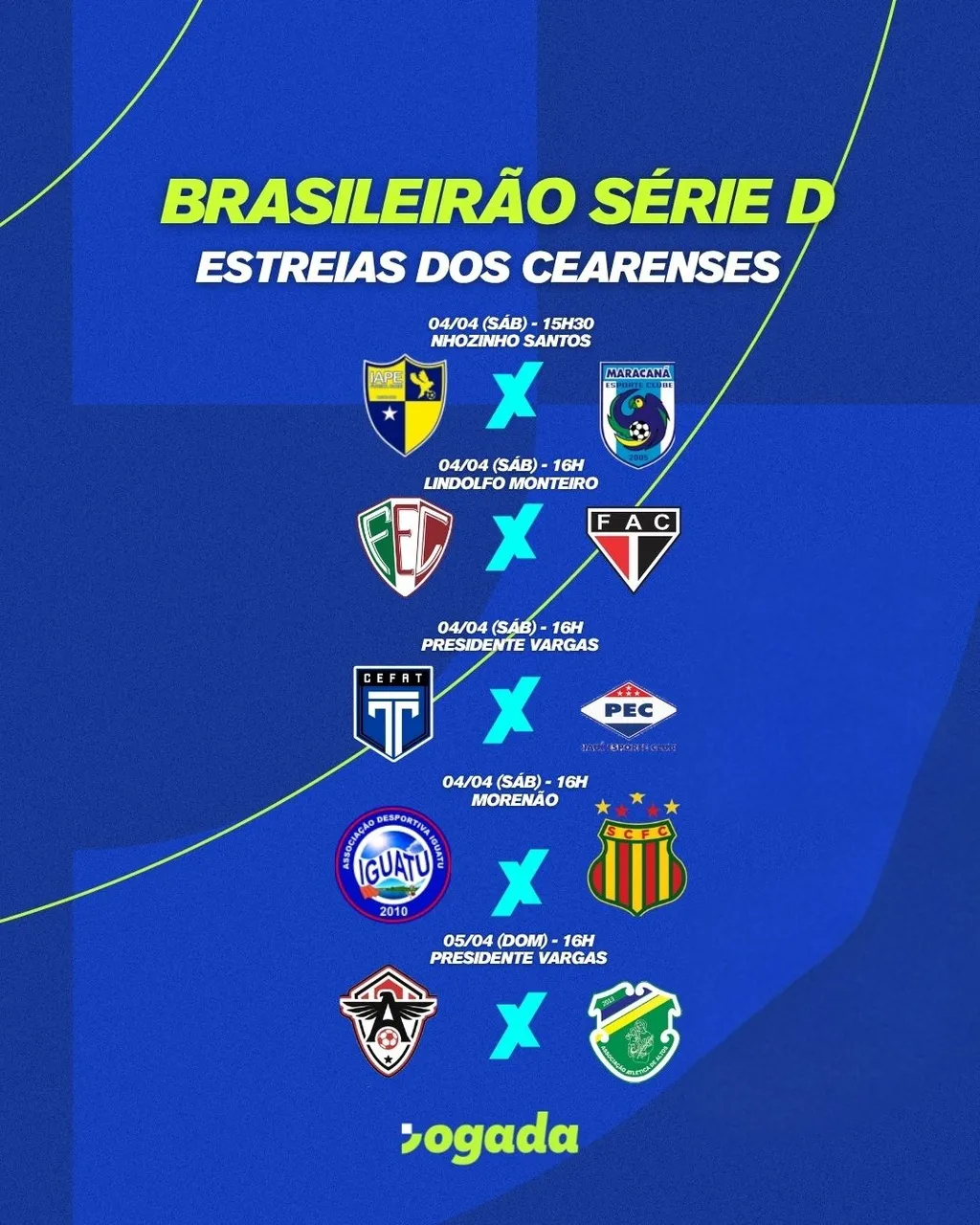 Jogos de estreia dos times cearenses na Série D
