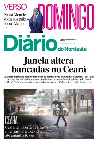 Capa da Edição do dia do jornal Diário do Nordeste