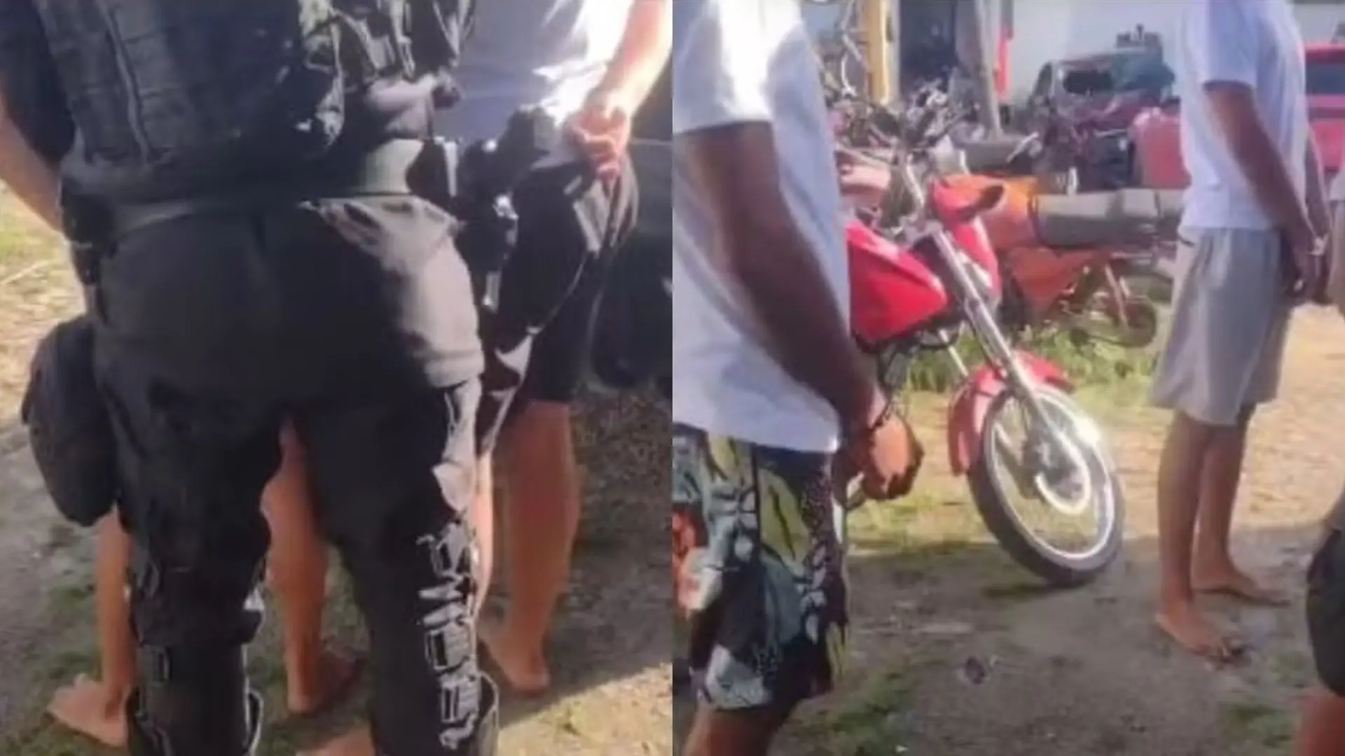 foto de prisão de grupo criminoso que expulsou casal de apartamento em Maranguape.