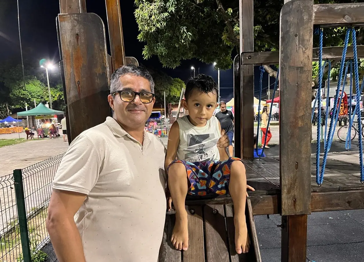 Espaço de lazer na Praça do Polar.