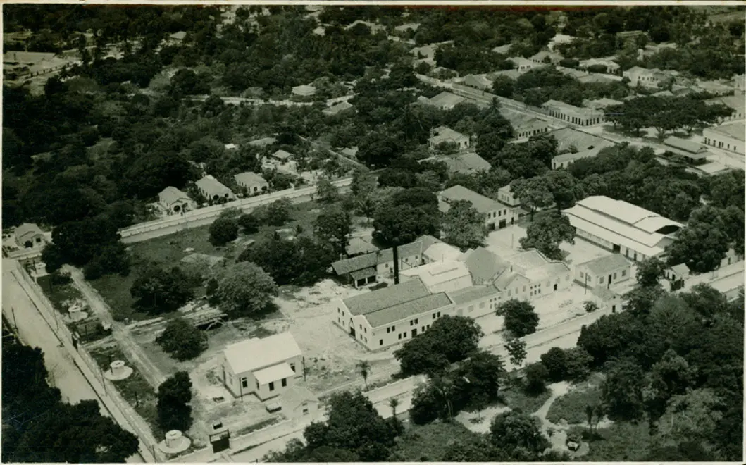 Vista Aérea da Fábrica de Beneficiamento de Minérios Chaves e Cia, no bairro Maraponga.