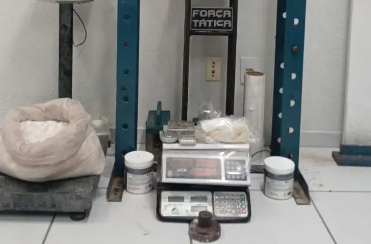 Drogas apreendidas em Fortaleza.