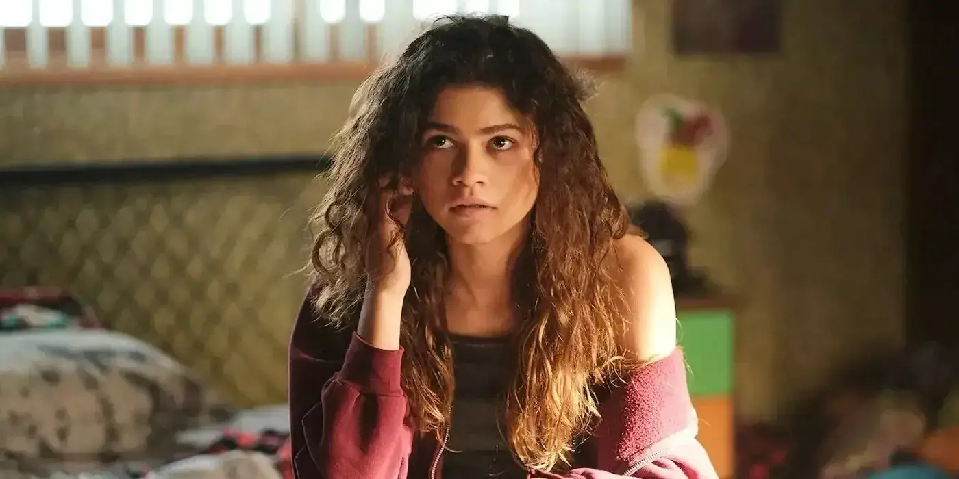 Foto de Rue, personagem principal da série Euphoria, interpretada por Zendaya.