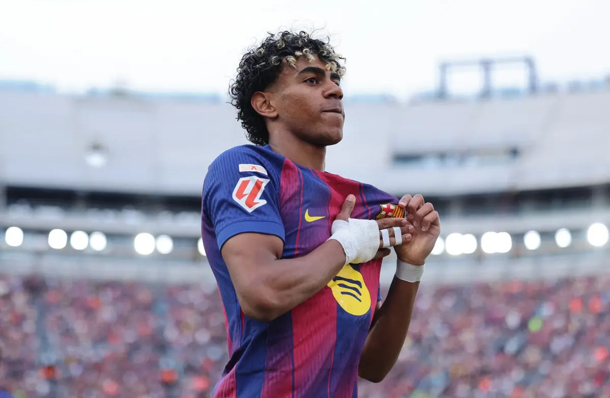 Lamine Yamal em ação pelo Barcelona
