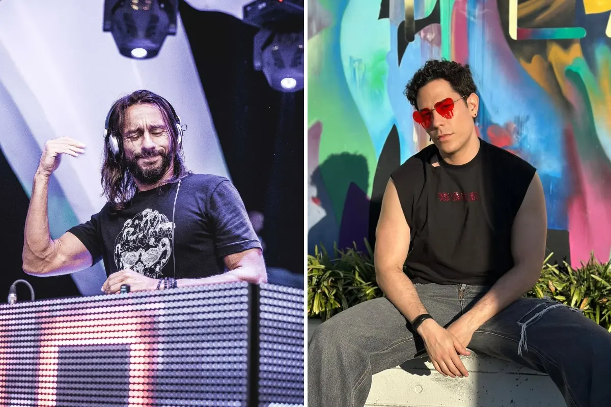 Imagem dos músicos Christian Chávez e Bob Sinclar, que deixaram um recado para os participantes do BBB 26.