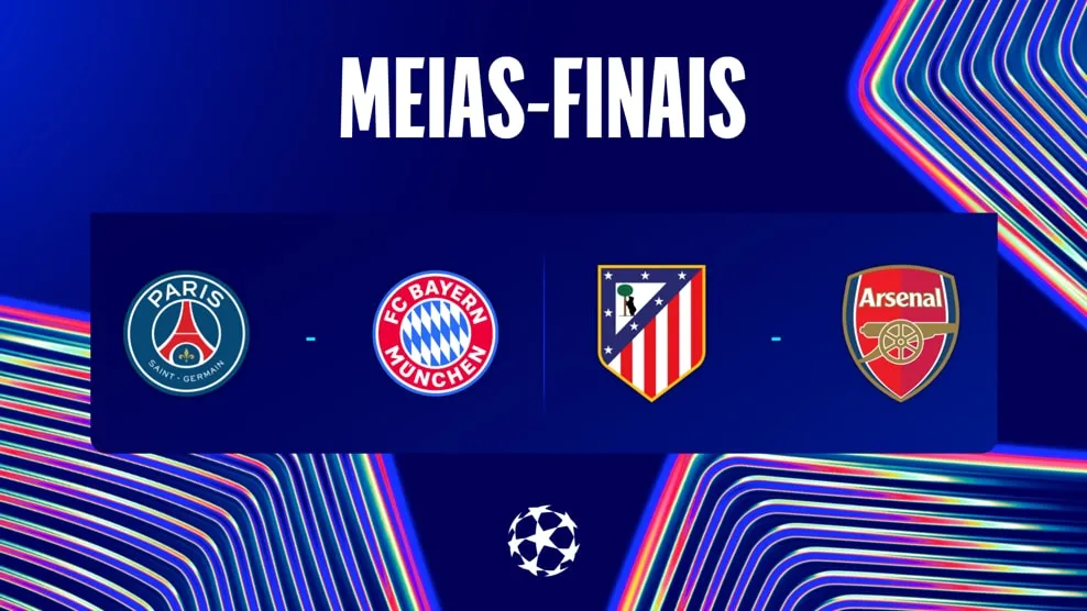 As semifinais da Liga dos Campeões foram definidas