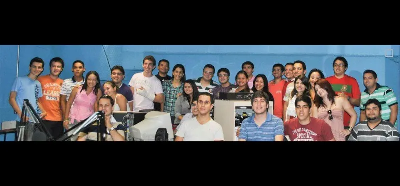 Turma de um dos cursos de Jornalismo Esportivo ofertado por Fábio Pizzato.