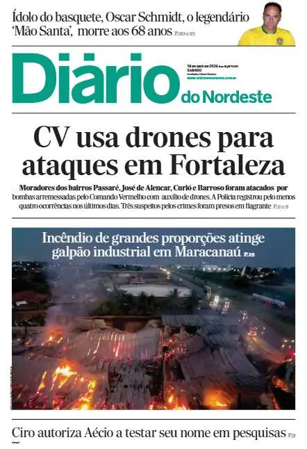 Capa da edição do dia