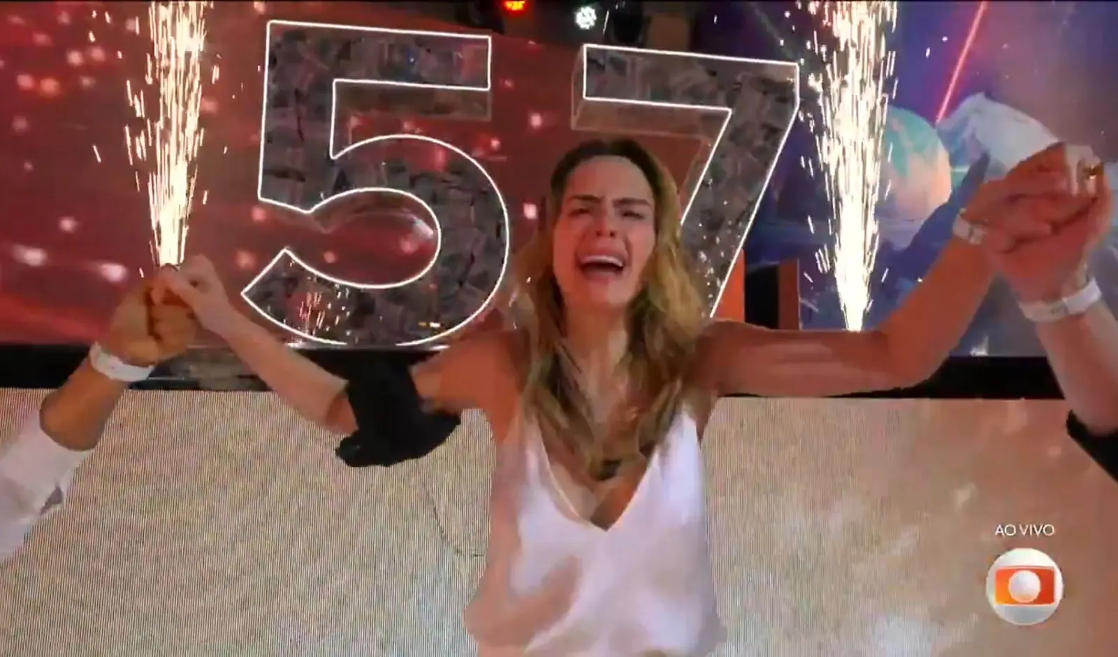 Ana Paula em primeiro lugar no pódio do BBB 26.