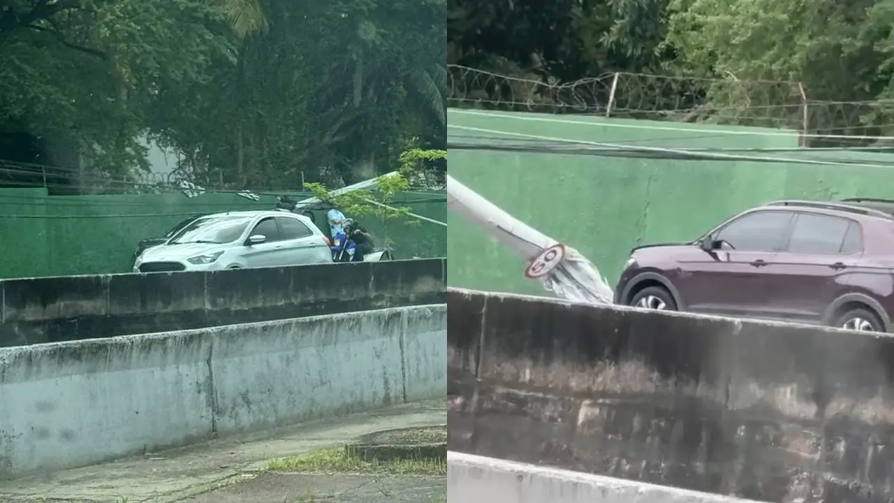 Por conta do acidente, Enel foi acionada para reparos na rede elétrica.