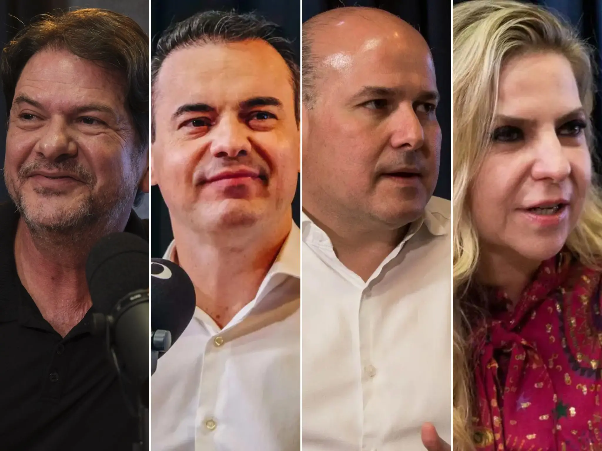 Fotos de Cid Gomes, Capitão Wagner, Roberto Cláudio e Luizianne Lins.