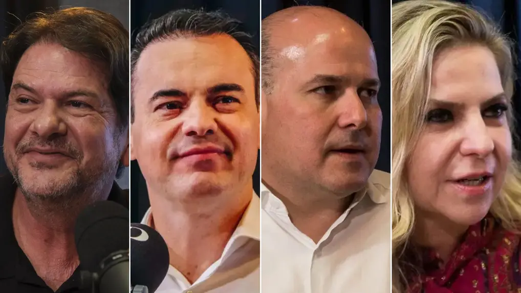 Fotos de Cid Gomes, Capitão Wagner, Roberto Cláudio e Luizianne Lins.