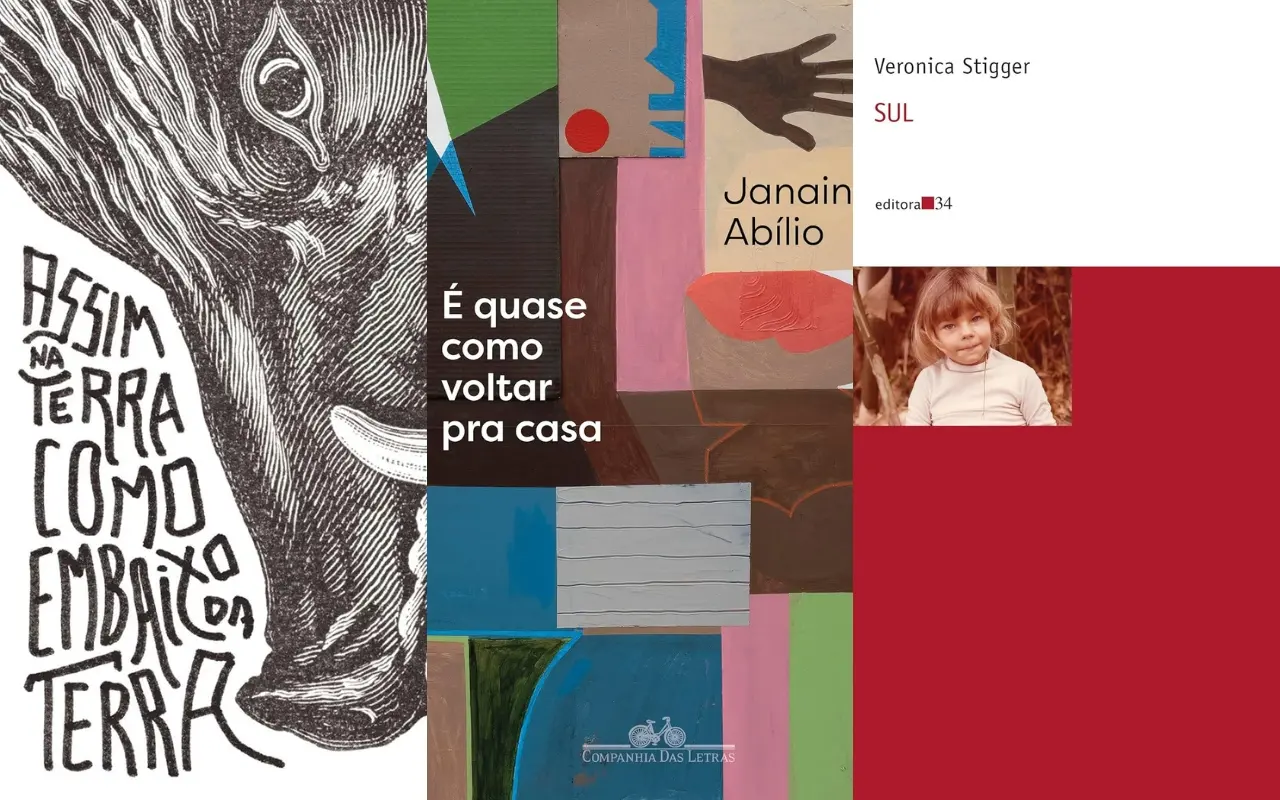 Imagem de capa de obras como Sul e É quase como voltar pra casa, para matéria descubra 11 livros para celebrar a cultura nacional no Dia da Literatura Brasileira.