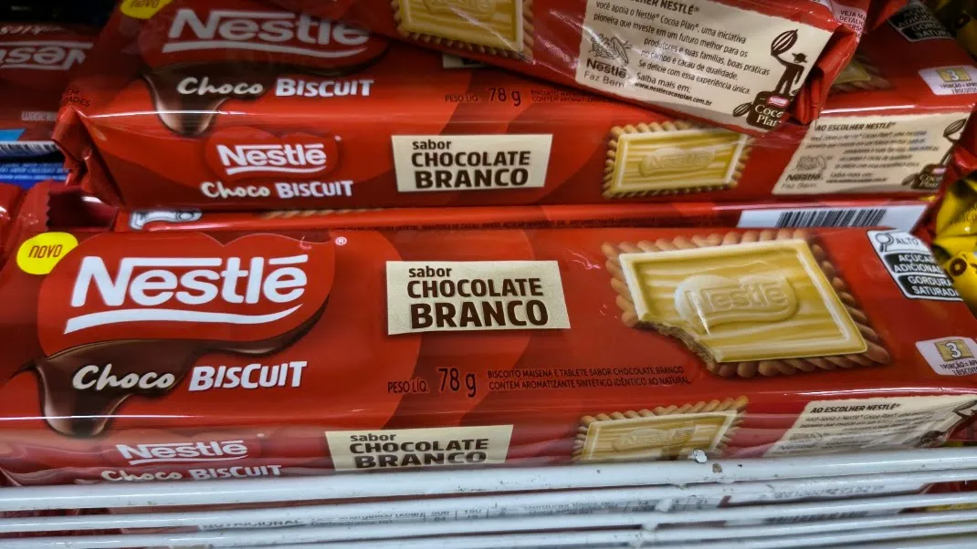 Quando os produtos são biscoitos e wafers é ainda mais comum encontrar na descrição apenas o 