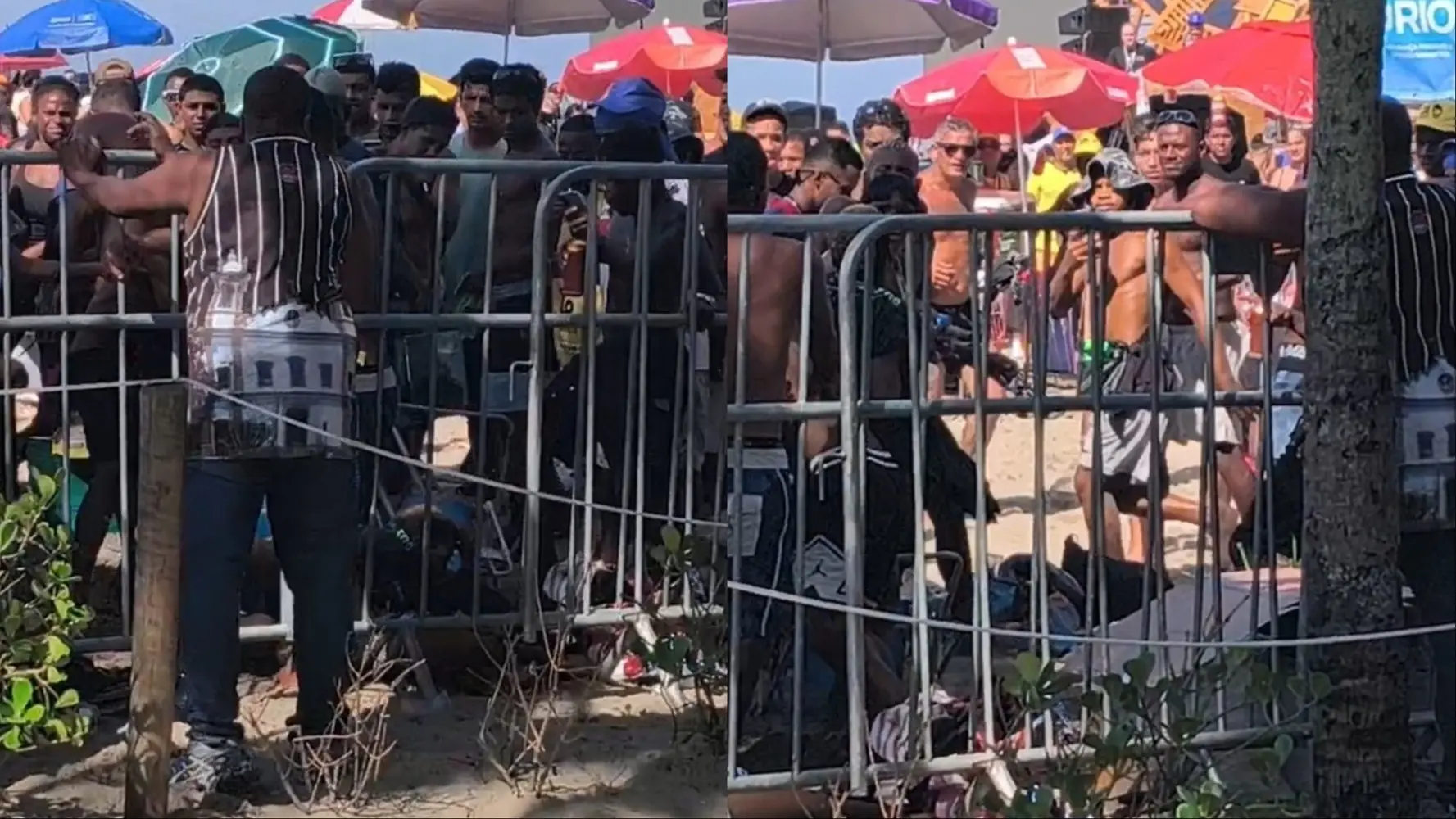 Vídeo que circula nas redes mostra homem sendo agredido por transeuntes.