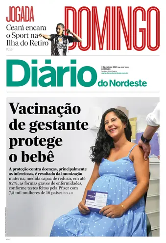 Capa da Edição do dia do jornal Diário do Nordeste