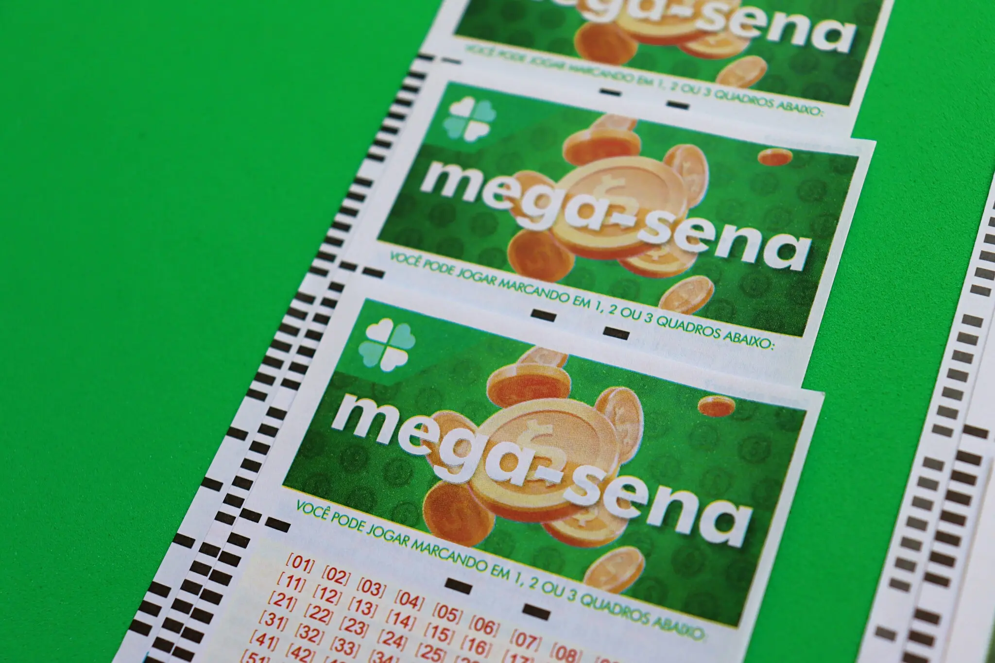Cartelas da Mega-Sena.