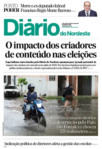Capa da Edição do dia do jornal Diário do Nordeste