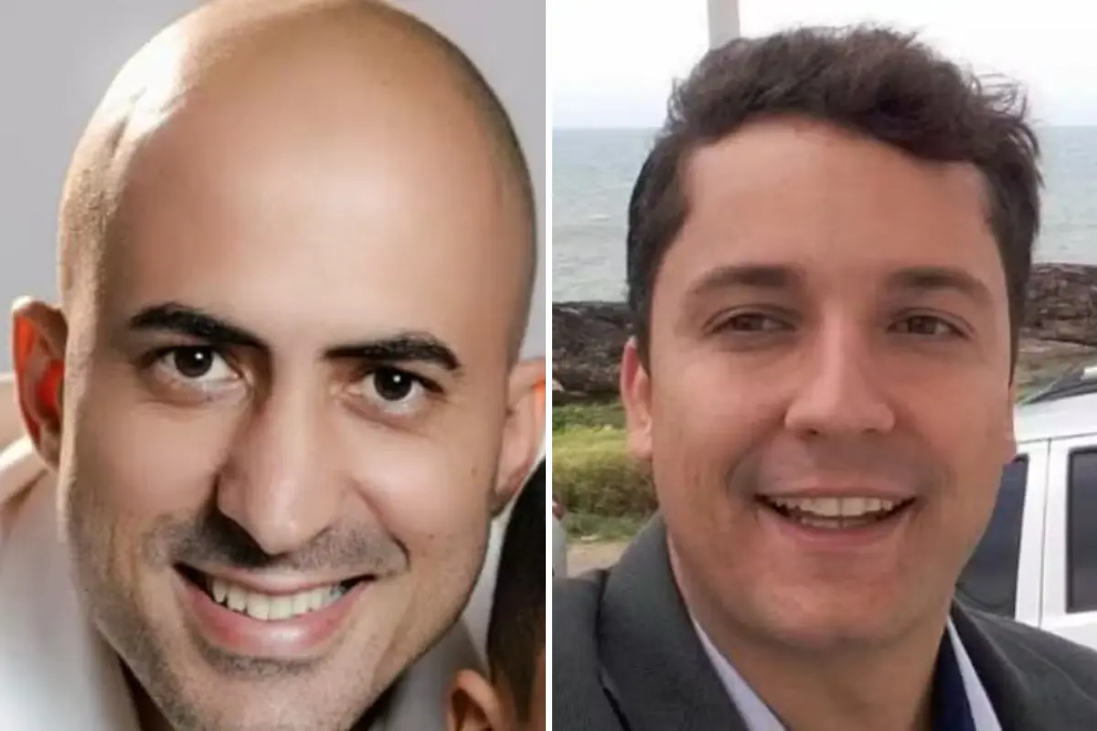 Imagem das vítimas Wellington Oliveira e Fernando Moreira Souto, que morreram em acidente de avião em Belo Horizonte.