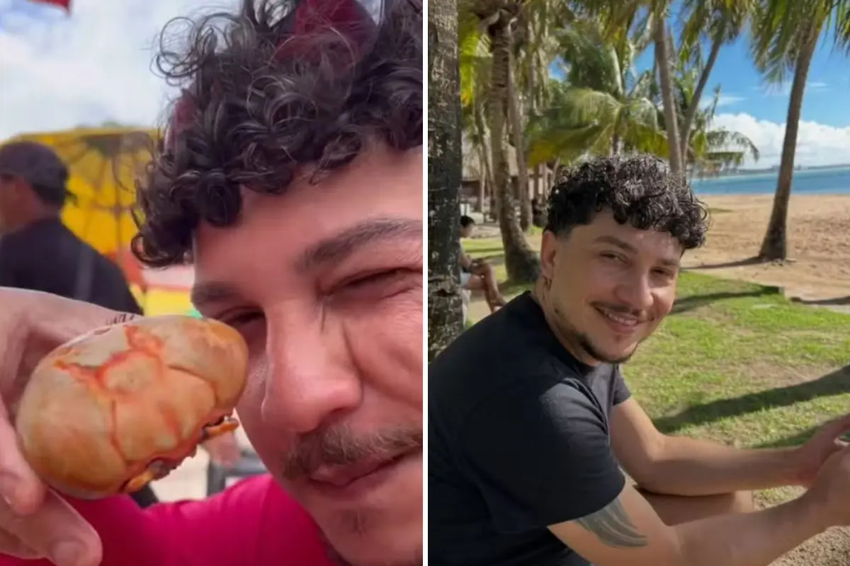 Imagem de turista que teve reação alérgica e morreu após comer caranguejo em praia de Alagoas.