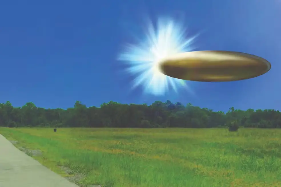 Imagem de um suposto OVNI para matéria sobre governo trump ter divulgado arquivos de alienígenas.