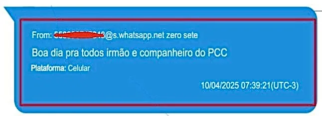 As mensagens foram utilizadas na investigação como provas centrais da articulção da organização criminosa na cidade.