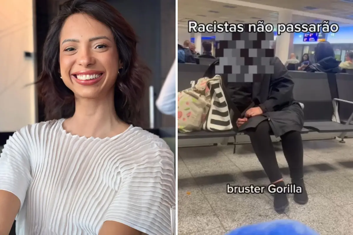 Imagem da cearense que sofreu xenofobia e racismo em aeroporto, mas que surpreendeu alemã.