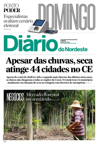 Capa da Edição do dia do jornal Diário do Nordeste