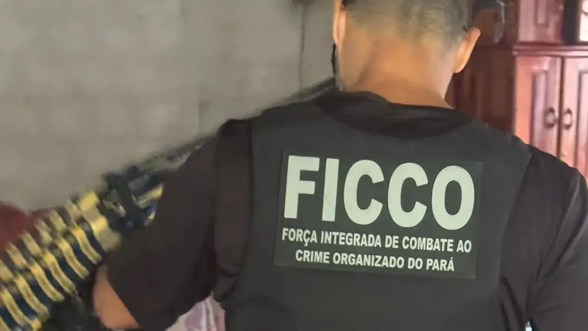 Policial do FICCO de costas durante operação.