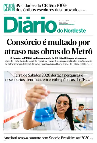 Capa da Edição do dia do jornal Diário do Nordeste