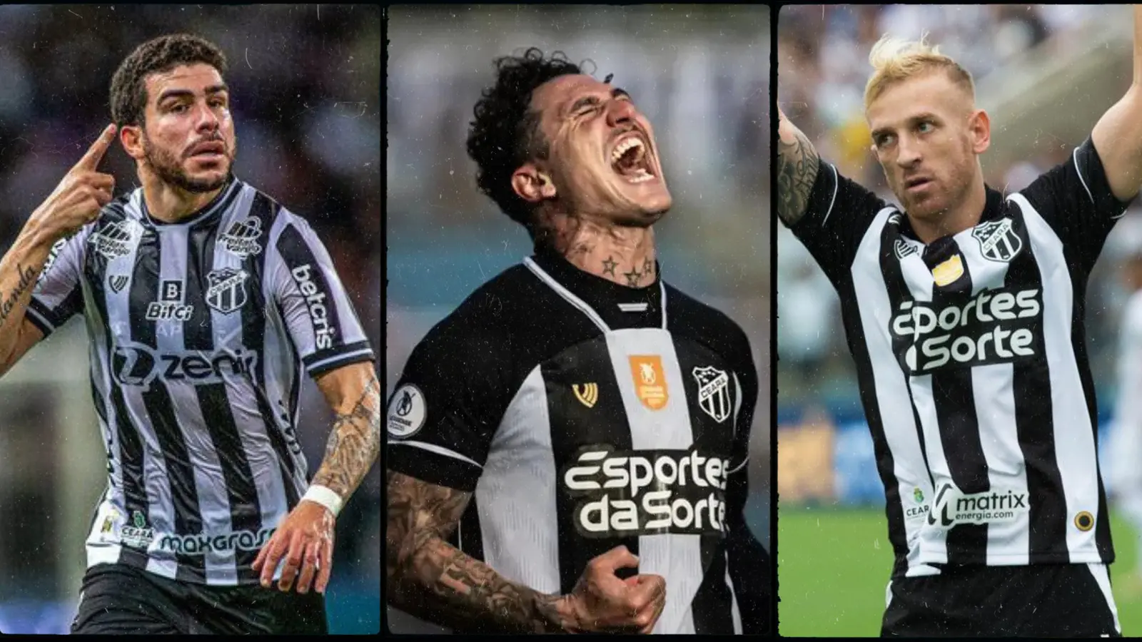 Montagem com fotos de Richardson, Vina e Pedro Henrique