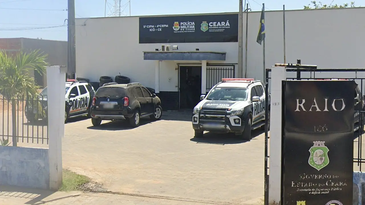 Sede do 34° Batalhão da PM em Icó (CE), local onde miliatar agrediu superior.