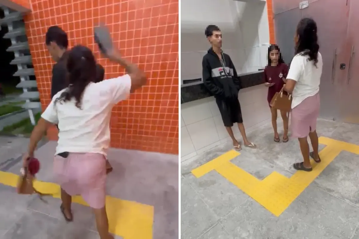 Imagem de mãe e jovem que foi preso com drogas em Camocim.