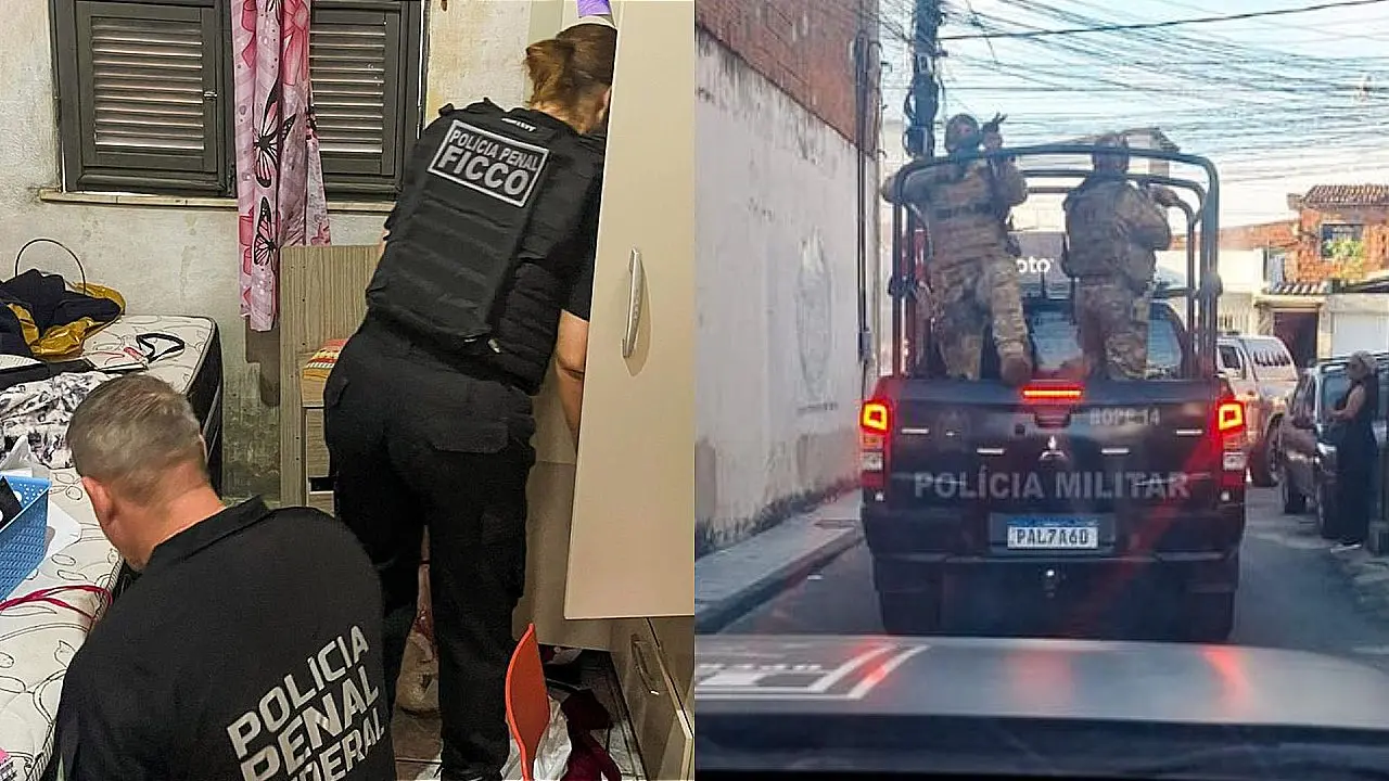 Agentes das forças de segurança atuaram em operação nas cidades de Itaitinga, Horizonte e Fortaleza.