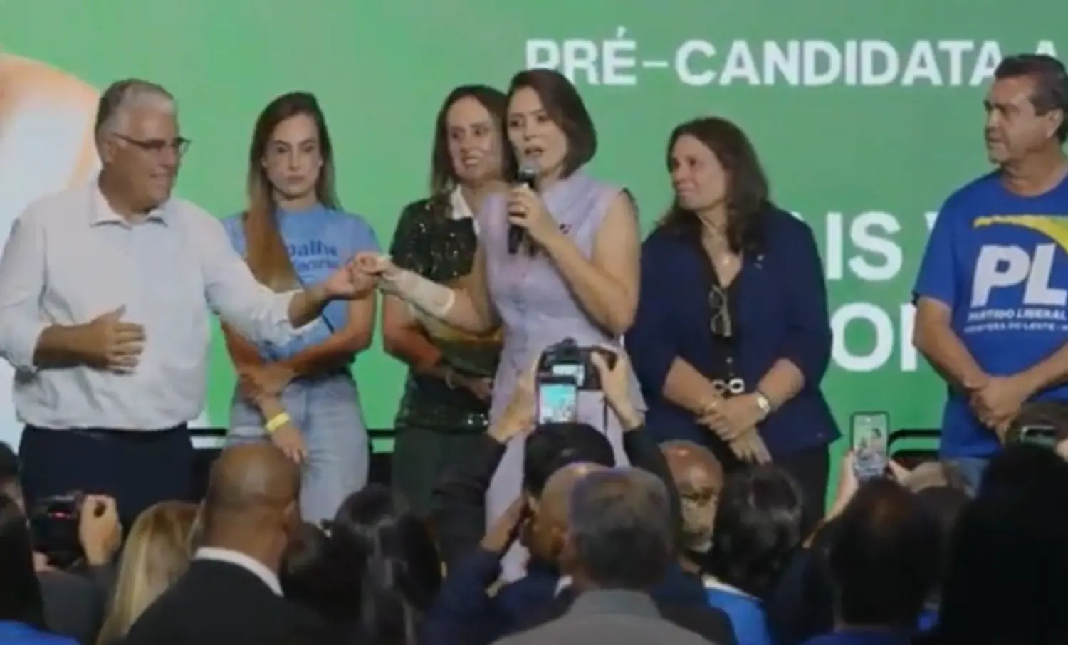 Michelle Bolsonaro e Eduardo Girão