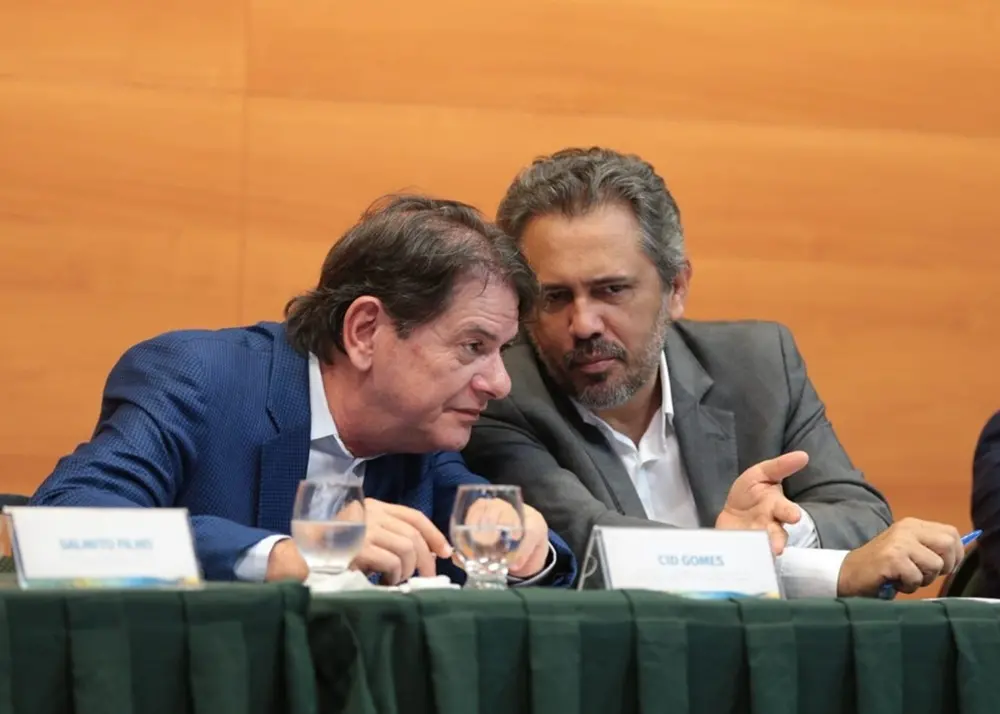 Senador Cid Gomes (PSB) e governador Elmano de Freitas (PT)