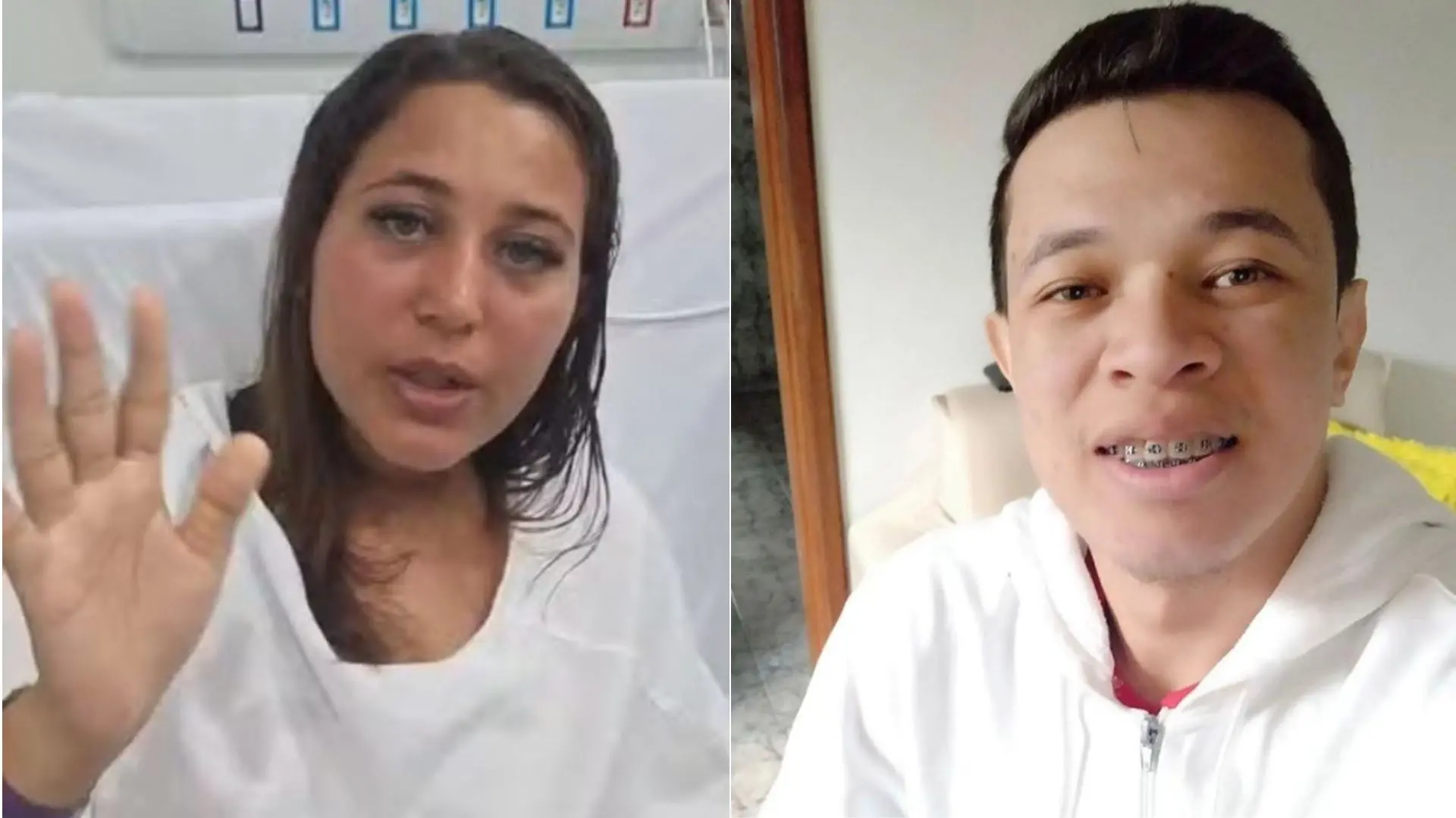 montagem de fotos de Bruna Damaris e do cearense Dheorge Pereira, que desapareceram após passeio em moto aquática em Ilhabela.