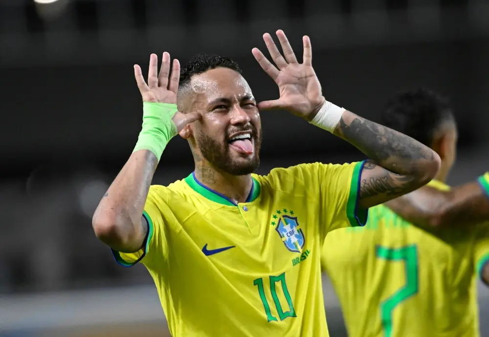 Neymar em ação pela Seleção Brasileira