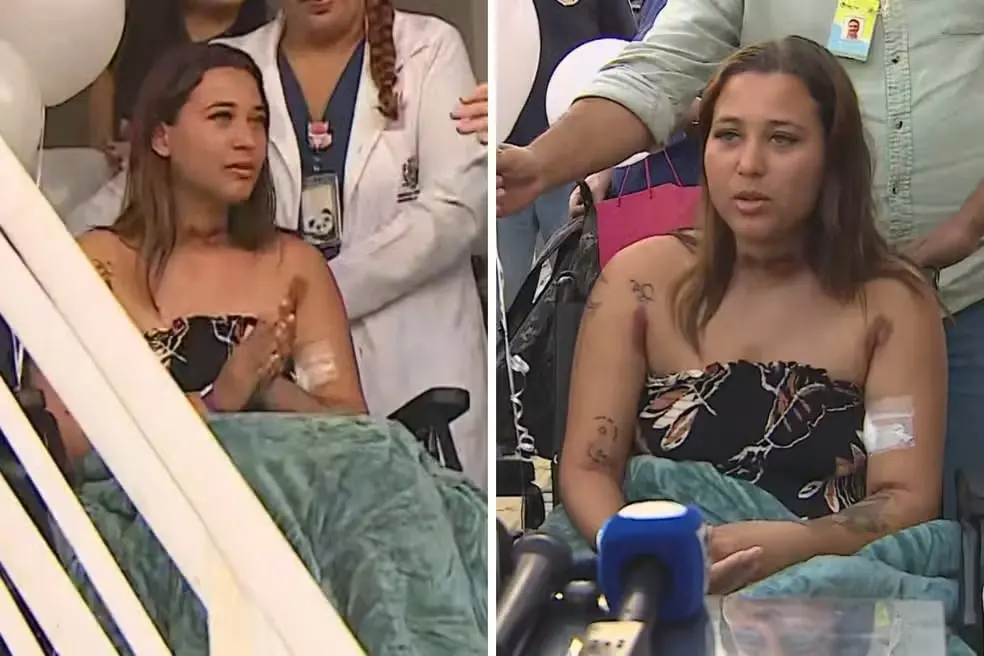 montagem de fotos de Bruna Damaris, jovem que foi resgatada em alto-mar em Ilhabela.