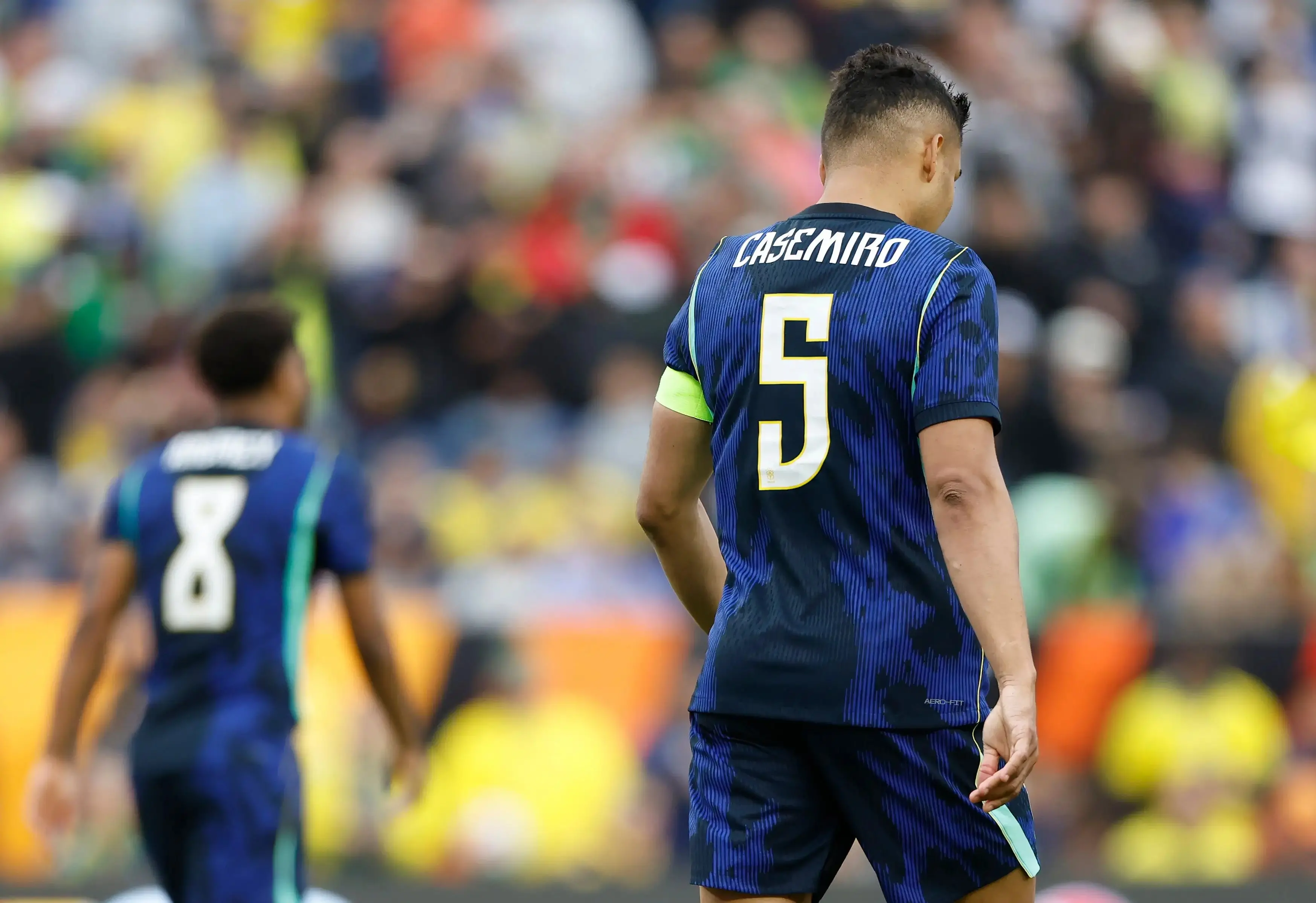 Casemiro em jogo da Seleção Brasileira