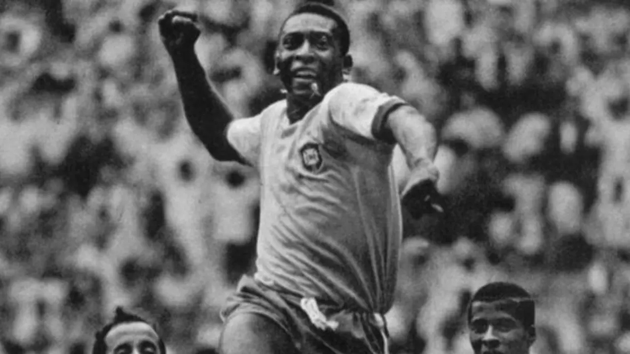 Pelé em ação pela Seleção Brasileira