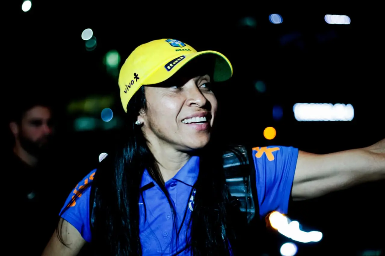 Marta em ação pela Seleção Brasileira