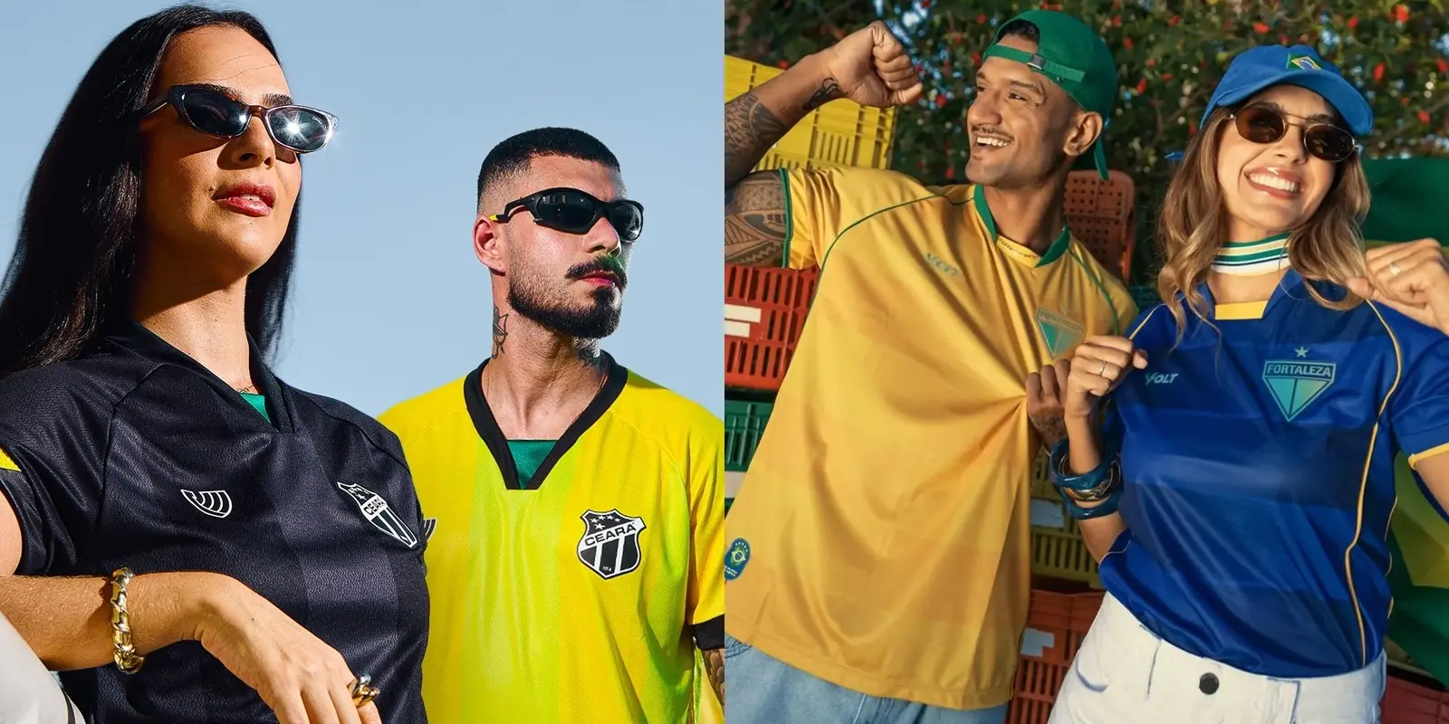 A camisa do Ceará custa R$ 249, enquanto a camisa do Fortaleza é vendida por R$ 279