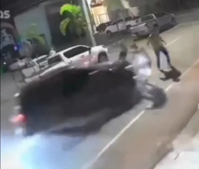 Foto de atropelamento de quatro pessoas no Cariri.