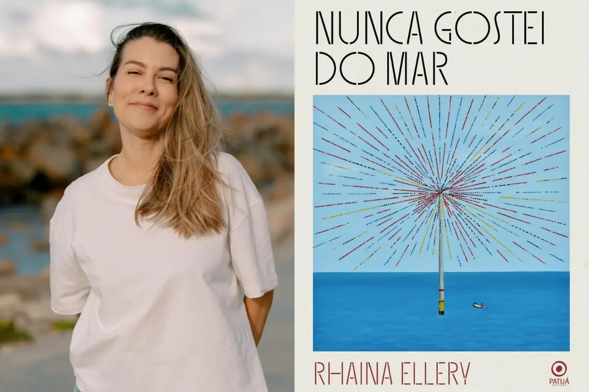 Imagem do livro Nunca gostei do mar, de Rhaina Ellery, que terá lançamento na sexta-feira (12).