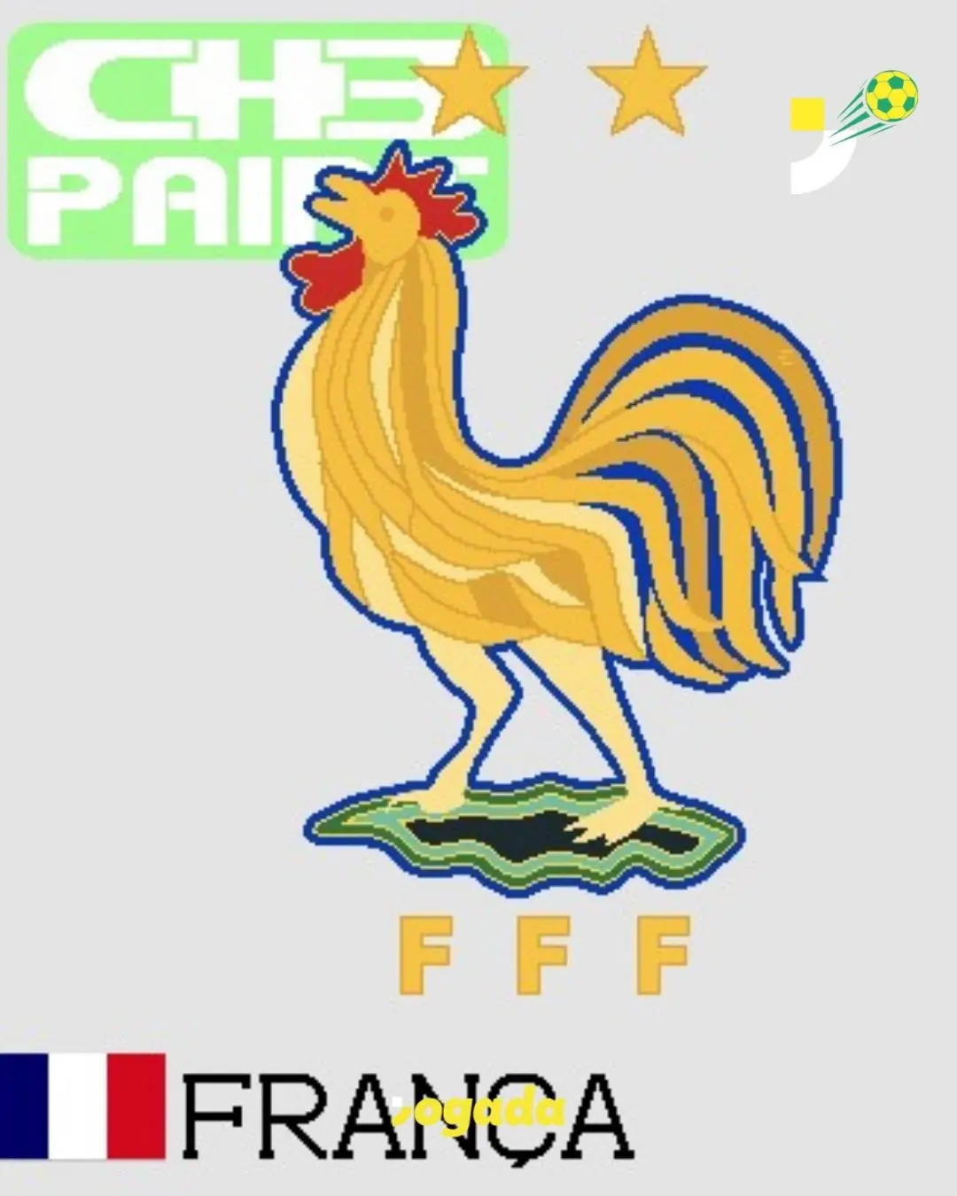 Desenho do escudo da seleção da França