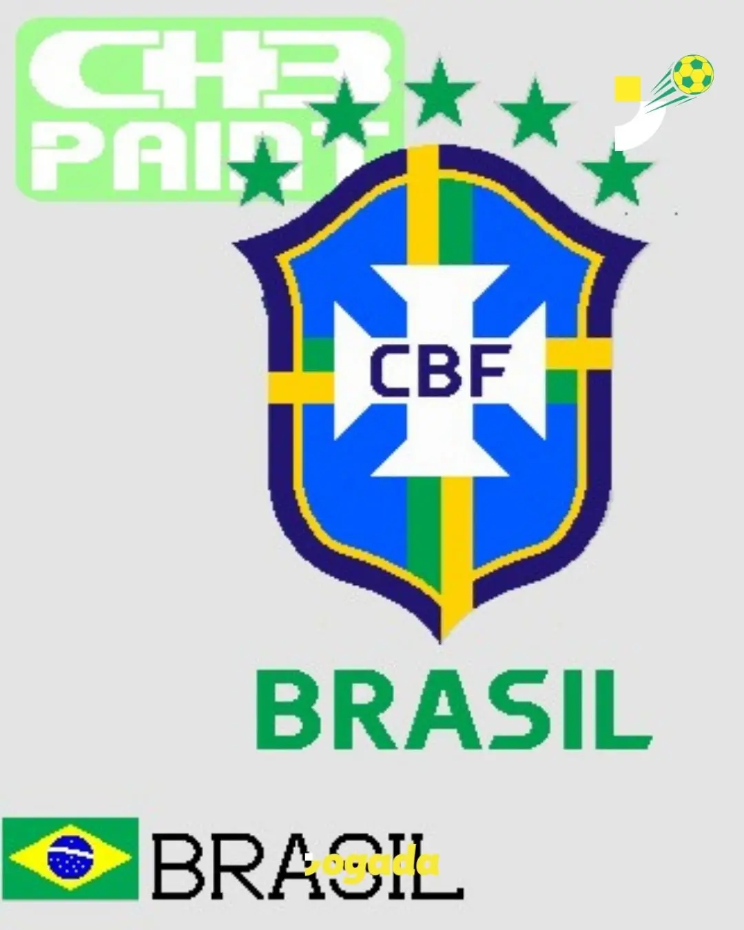 Desenho do escudo da seleção do Brasil