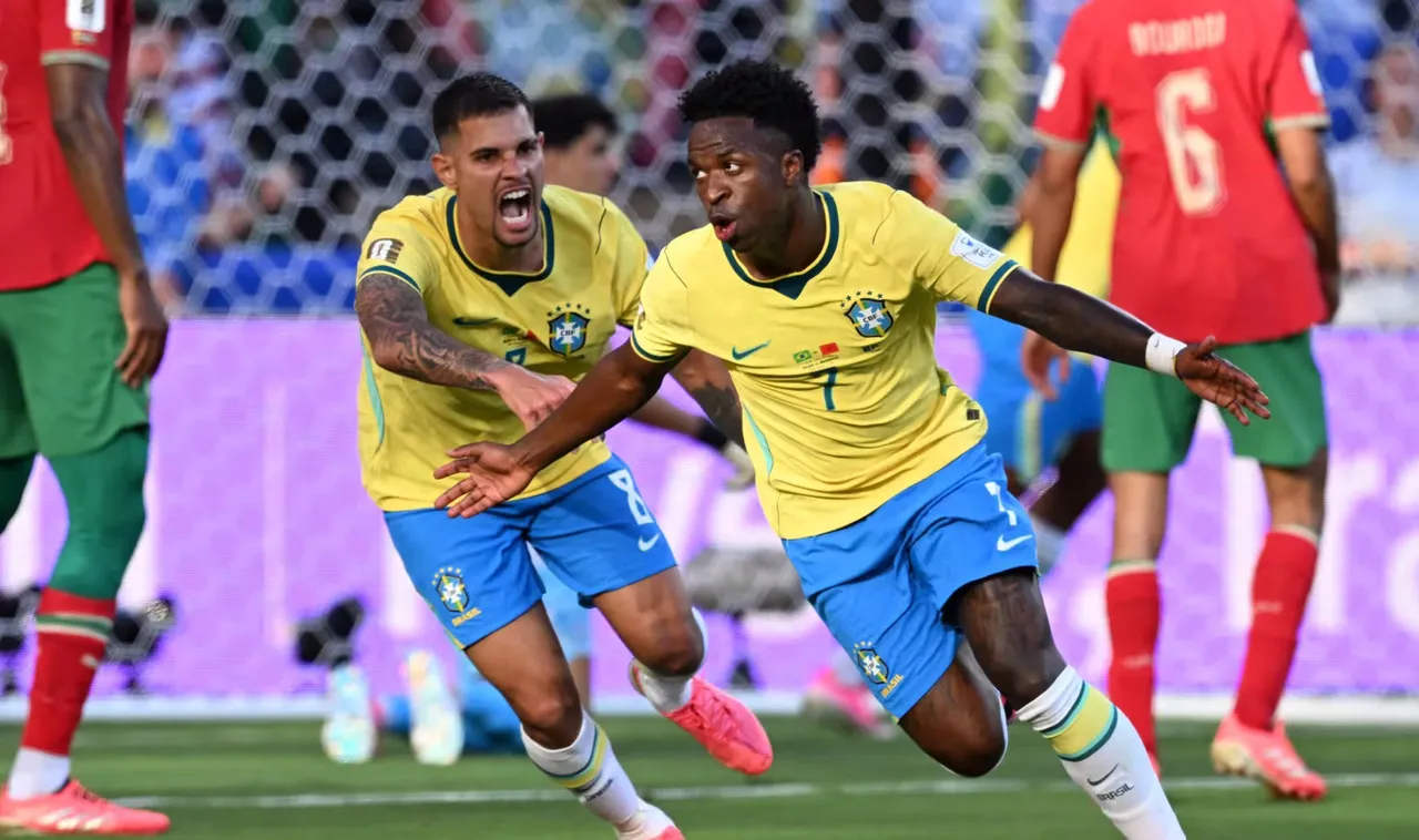 Vini Jr empatou o jogo para o Brasil com um golaço