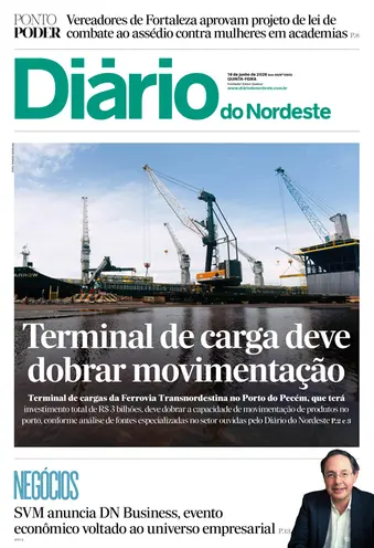 Capa da Edição do dia do jornal Diário do Nordeste