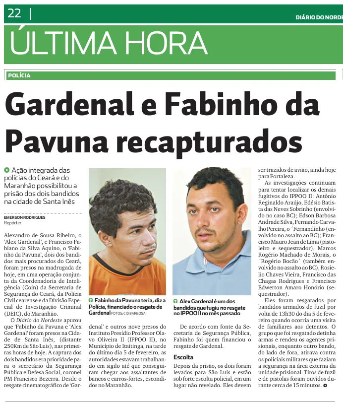 Reportagem publicada pelo Diário do Nordeste em 2011.
